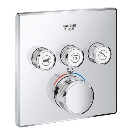 GROHE Grohtherm Smartcontrol Triple Function Therm Trim, Brushed Nickel 29142EN0